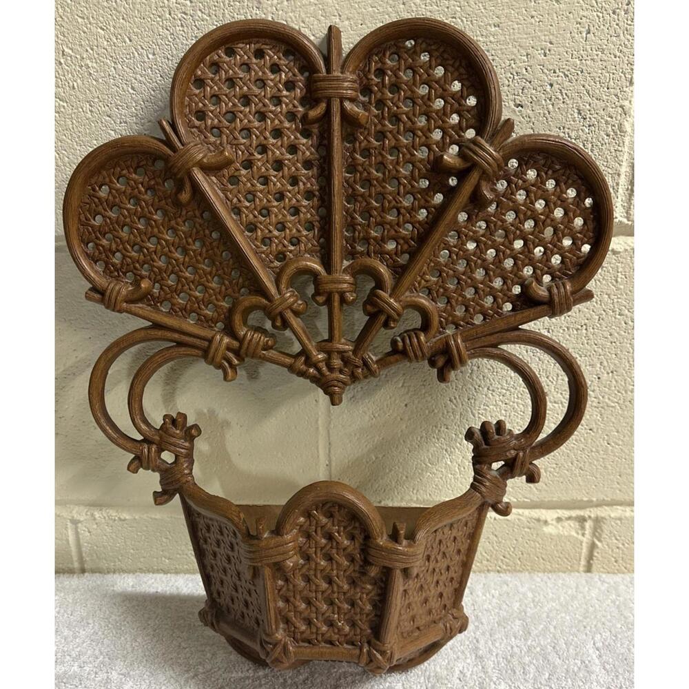 Vintage Wall Decor, Planter, Vintage Burwood Wall Planters, Faux Wood MCM EUC - Picture 2 of 8